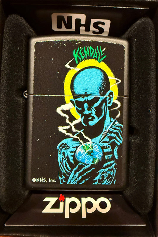 Zippo Lighter NHS Jeff Kendall Atom Man Black Matte