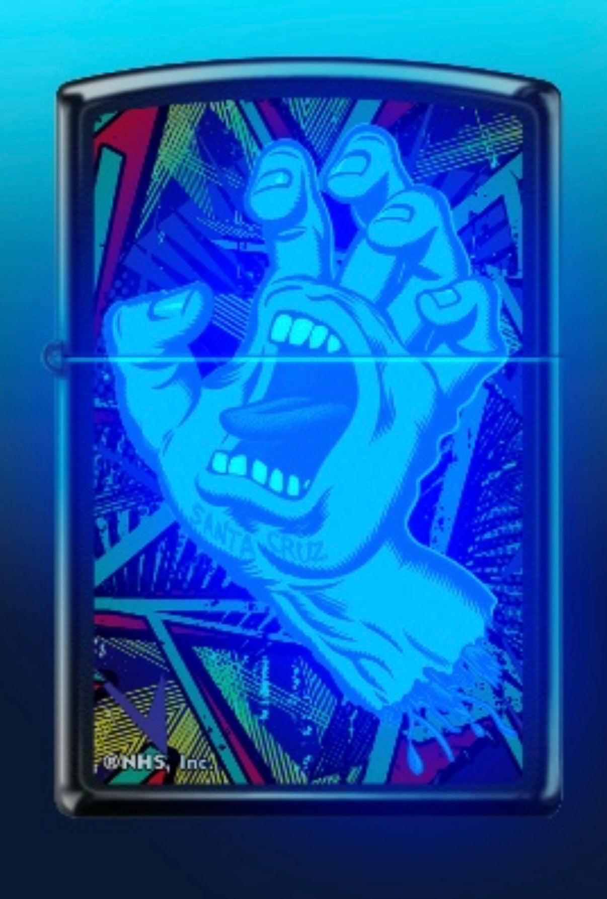 Zippo Lighter NHS Santa Cruz Screaming Hand Blacklight
