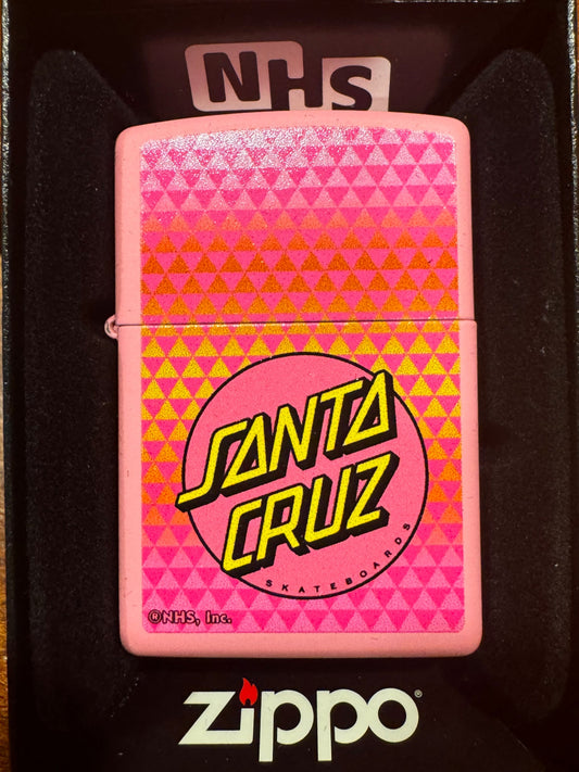 Zippo Lighter NHS Santa Cruz Dot Pink Matte