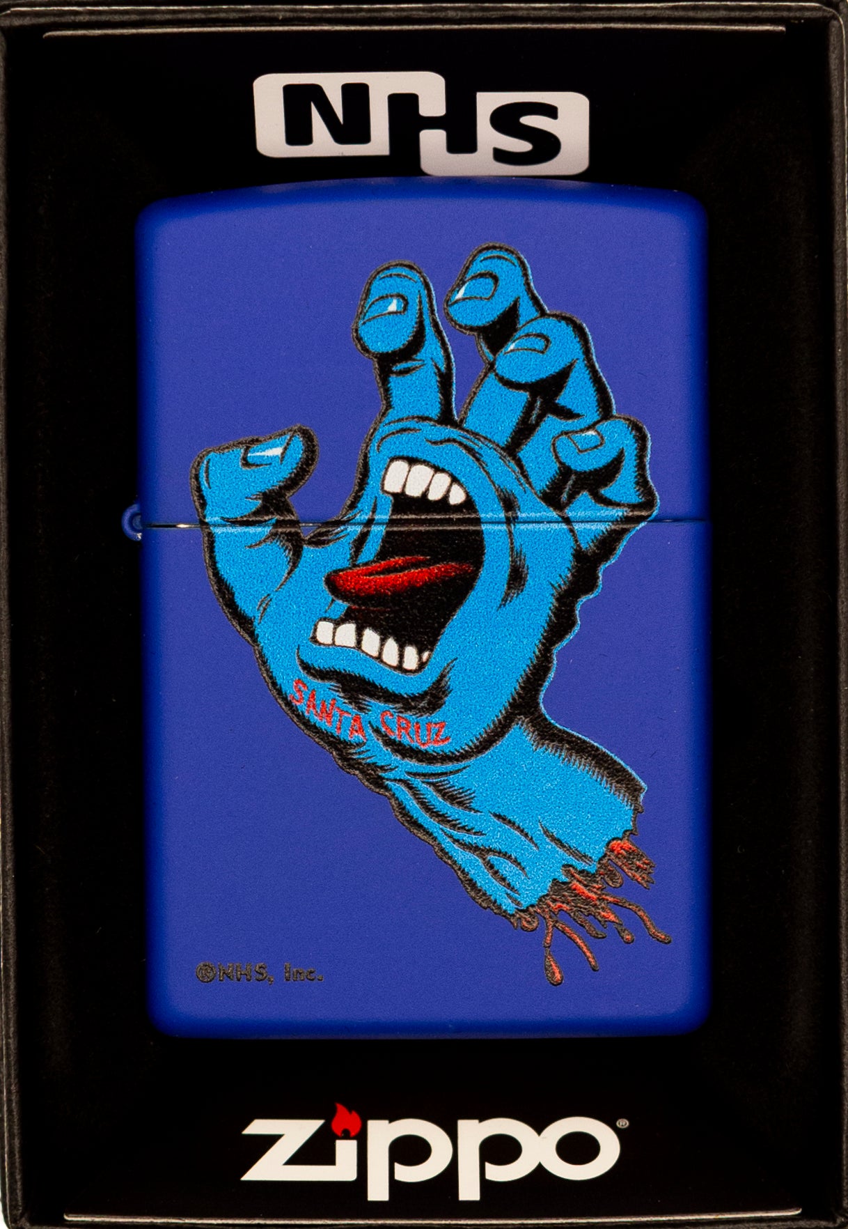 Zippo Lighter NHS Santa Cruz Screaming Hand Blue Matte