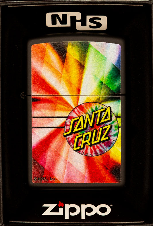 Zippo Lighter NHS Santa Cruz Rainbow Black Matte