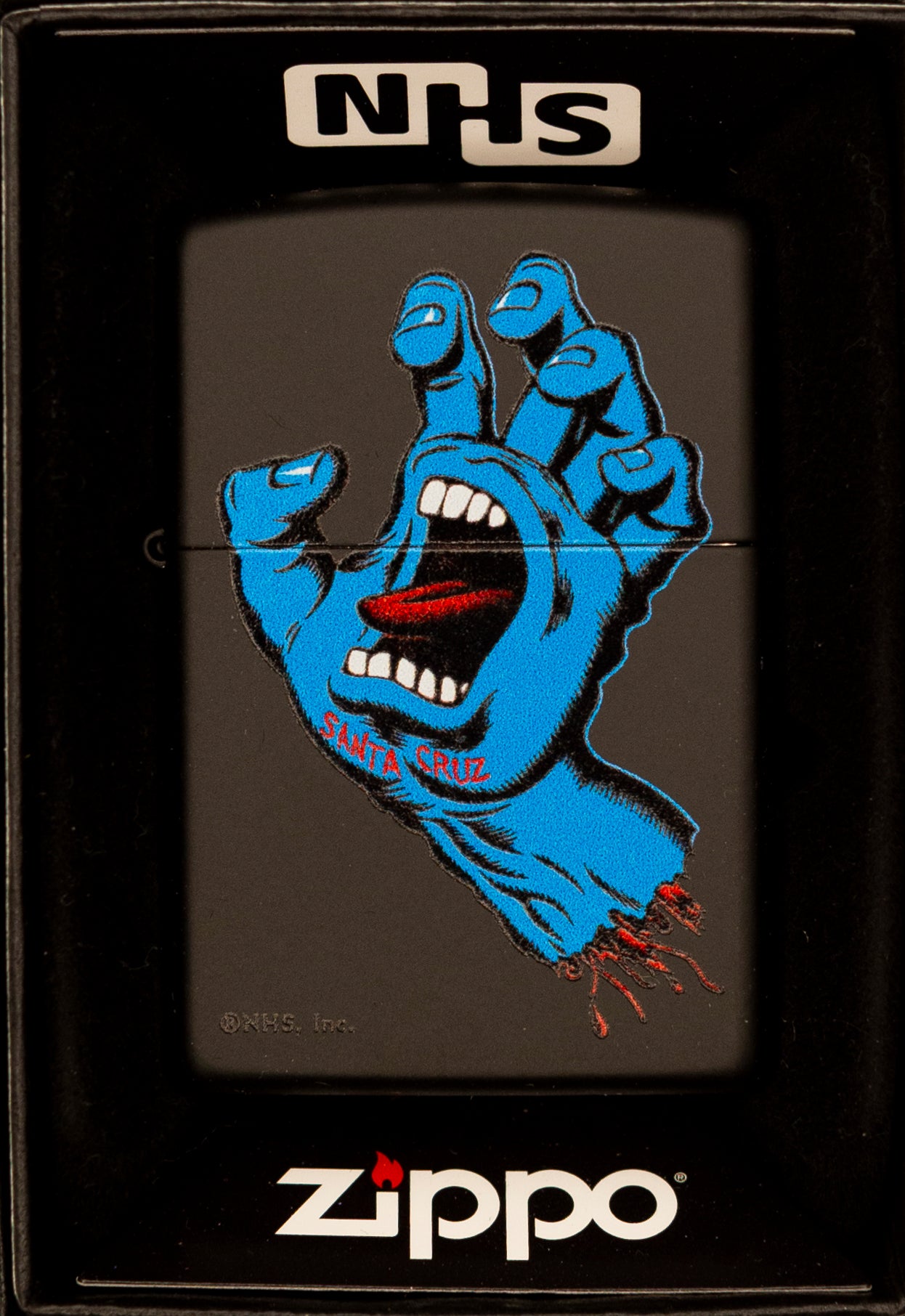 Zippo Lighter NHS Santa Cruz Screaming Hand Black Matte