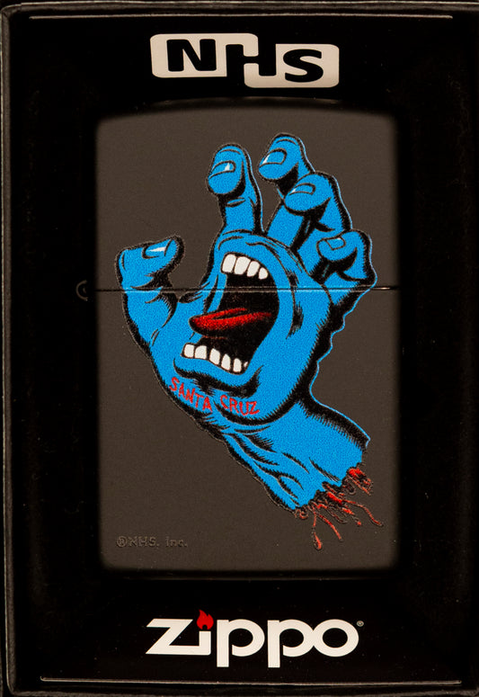 Zippo Lighter NHS Santa Cruz Screaming Hand Black Matte