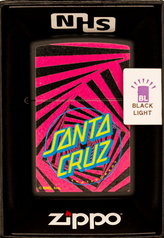 Zippo Lighter NHS Santa Cruz Pink / Black Light