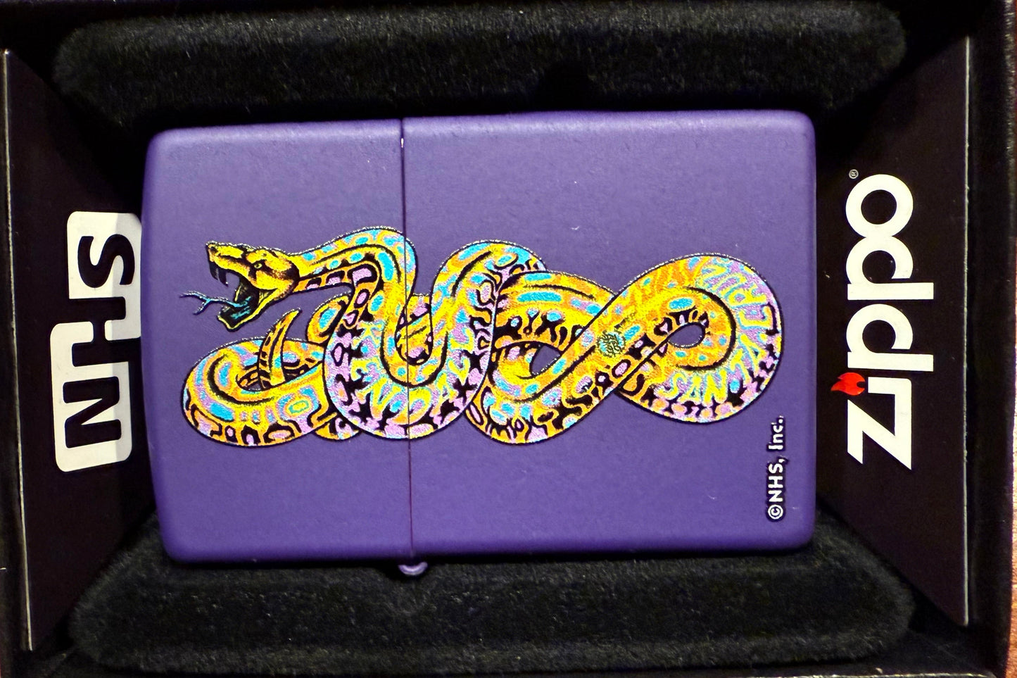 Zippo Lighter NHS Jeff Kendall Snake Matte Purple