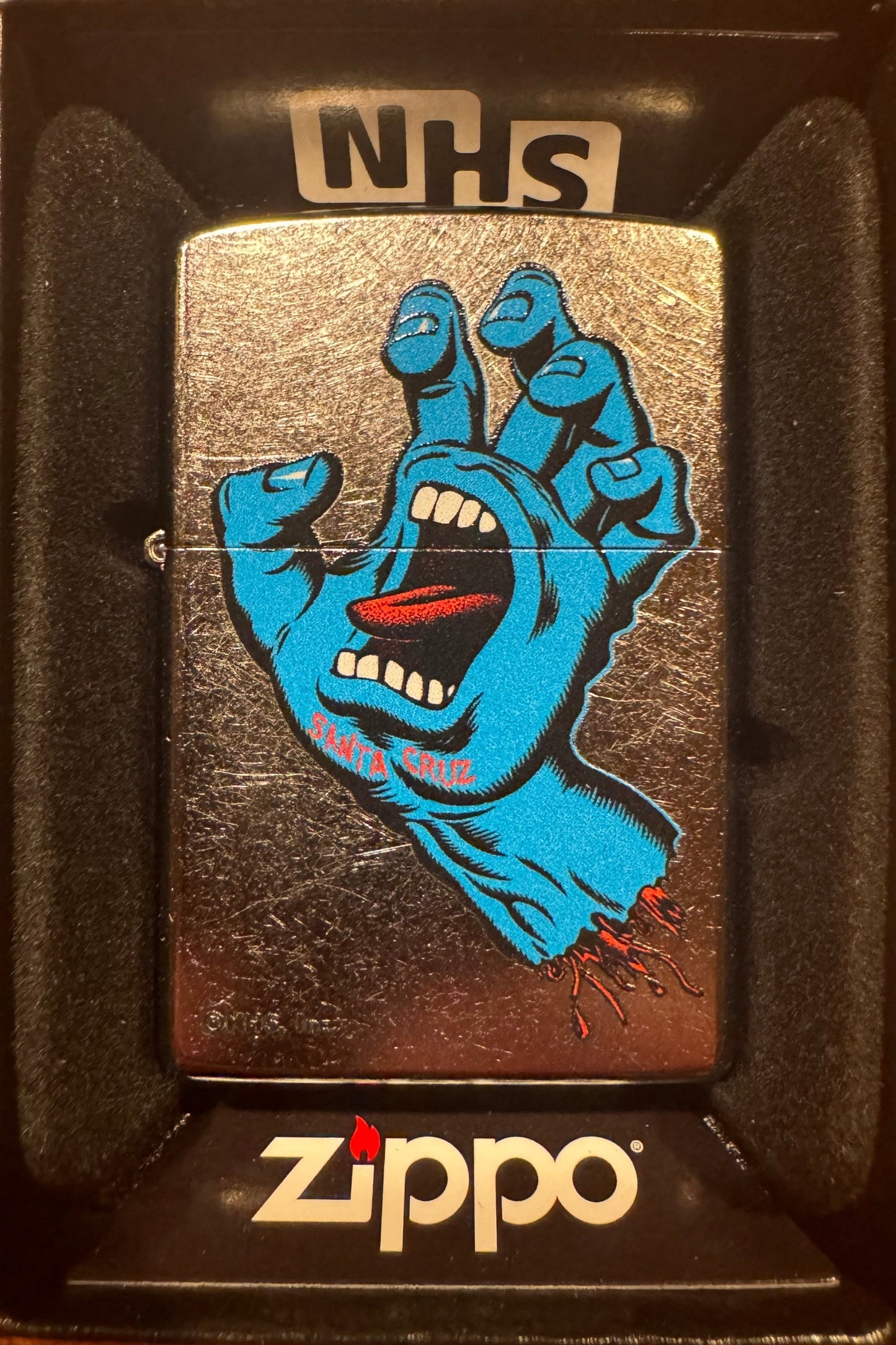 Zippo Lighter NHS Santa Cruz Screaming Hand Chrome