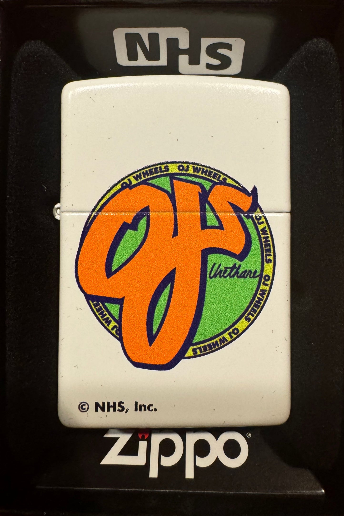 Zippo Lighter NHS OJ's White