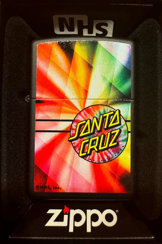 Zippo Lighter NHS Santa Cruz Rainbow Black Matte