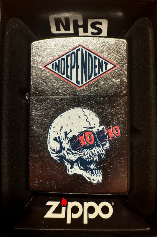 Zippo Lighter NHS Independent Skull Chrome