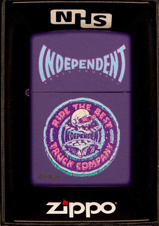 Zippo Lighter NHS Independent Purple Matte