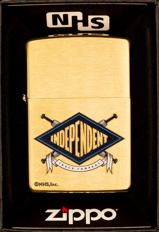 Zippo Lighter NHS Independent Brass