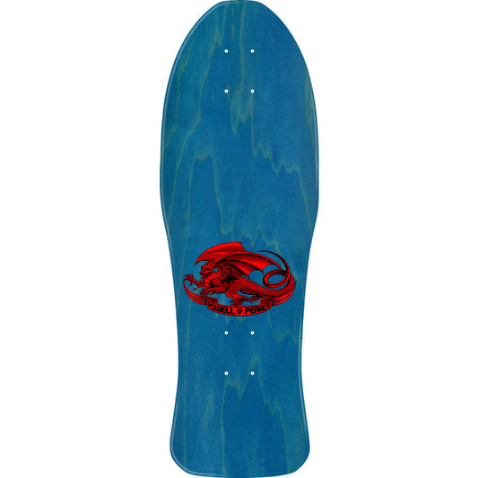 Powell Peralta Steve Caballero Chinese Dragon Reissue Skateboard Deck Aqua Foil - 10 x 30