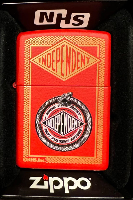 Zippo Lighter NHS Independent Red Matte